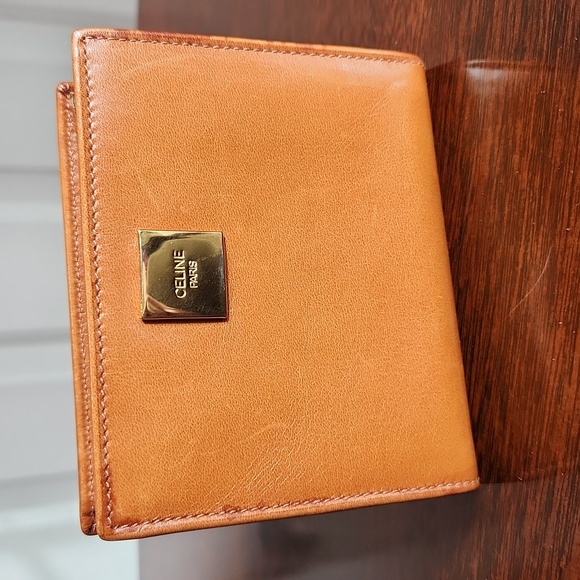 Celine Tan Leather Coin/Card Case - Picture 1 of 10